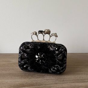 Black ornate occasional bag