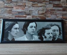 Large Panoramic The BEATLES Poster, glass framed, 38 x 100 cm