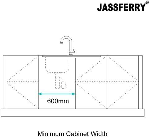 Kitchen Sink Stainless Steel Large Bowl Welding Style Inset Reversible Drainer & Strainer Waste Pipes Clips 1000 X 500 mm