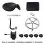 Rolling Saddle Stool Spa Salon Chair Black Image 4