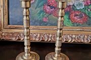Art deco brass candlesticks