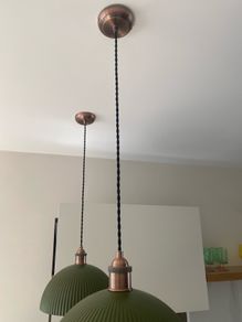 Brass ceiling light fitting
