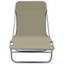 Folding Sun Loungers 2 pcs Steel and Fabric Taupe Image 5