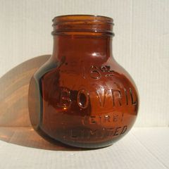 BOVRIL (EIRE) - a vintage 16oz (1 lb) amber glass bottle made by IGB of Dublin (c.1966). PRICE REDUCED.