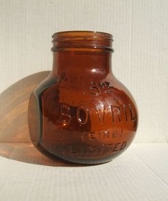 BOVRIL (EIRE) - a vintage 16oz (1 lb) amber glass bottle made by IGB of Dublin (c.1966). PRICE REDUCED.