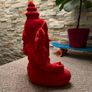 Red Felt Elephant statue Image 3