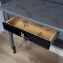 Black & Gold Dragonfly Console Table with Drawer Image 4