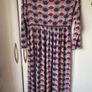 dress next size 10 empire neckline grey patterned dress Image 7