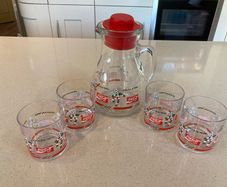 Italia 1990 Coca Cola Jug and Glass Set rare