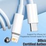 10x 2M USB-C to 8 Pin Charging & Data Cable White BULK / WHOLESALE Image 7