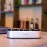 Bluetooth Speakers, 2x5W Portable Wireless Speakers with 20h Playtime, Computer Speaker with Dual-Driver Enhanced Bass Resonator (Silver) Image 9