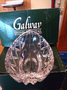 Galway crystal small boat dish in box