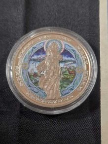 A Dublin Mint Office 2019 Myths & Legends Eriu Medal, brilliant uncirculated with colour digital printing, in capsule, accompanied by printed certificate of authenticity diameter 32mm, weight 14.14g