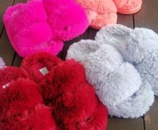 slipper bundle   open toe fluffy size 5/6 price for all. Used plenty of wear left