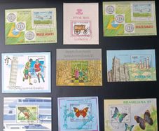 1980s 1990s Worldwide Classic Souvenir Sheet Selection