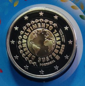 Portugal 2 Euro Base Metals Proof Coin 2025 - A Plan for the Future - Sustainable Development
