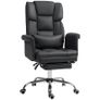 Ergonomic Office Chair, Height-Adjustable 48-56 cm, Reclining Backrest, Footrest, Black Image 3
