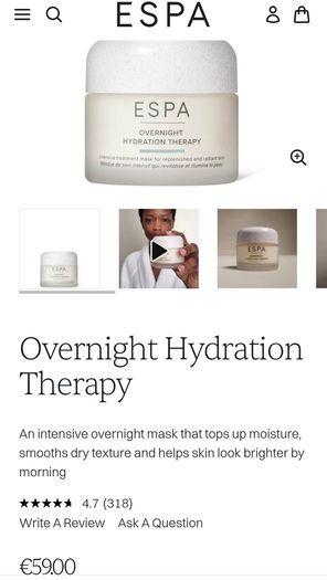 ESPA Overnight Hydration Therapy