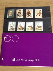 Full mint set of 1980 Irish Commemorative stamps