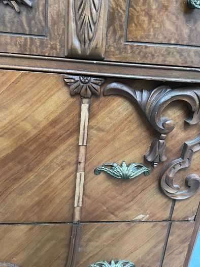 Ornate Wooden Tallboy, Highboy Storage Cabinet, 150cm