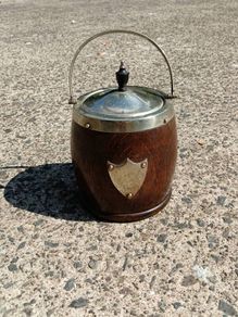 Solid Oak Art Deco Ice Bucket