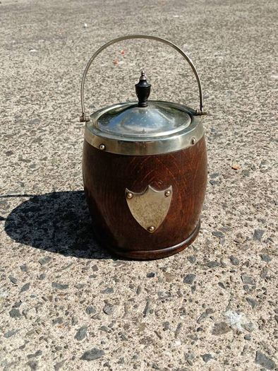 Solid Oak Art Deco Ice Bucket