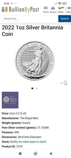 silver coins -  5 x 1oz Silver Britannia Coins