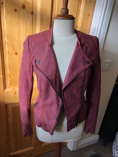Ladies Biker Jacket, Lightweight Faux Leather Jacket
