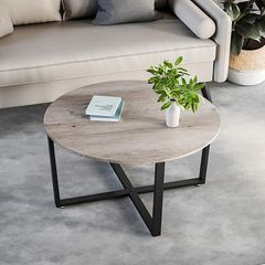 New Round Greige Coffee Table - FREE P&P