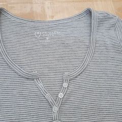 Size S - A Cute Grey Stripe Tee - #