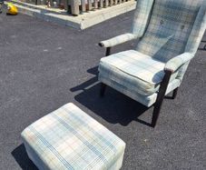 Chair and footstool