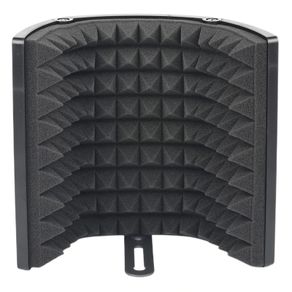 LO-PS58 Broadcast Studio Adjustable Angle Foldable Noise Reduction Sound Absorbing Mini Microphone Wind Screen Shield