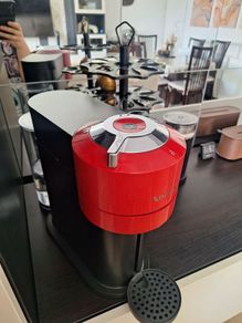 Nespresso vertuo + milk frother + pods stand