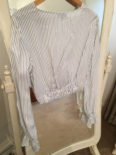 Topshop Smart Pin Stripe Blouse size 10