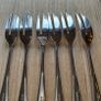 6 Antique Silver Plate Pastry Forks Image 6