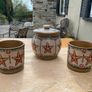 Nicholas  Mosse  Ginger star trio . Storage jar and two large mugs , all first quality and in perfect condition Image 6