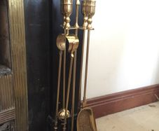 Antique Brass Fire Irons