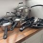 Assorted pots and pans