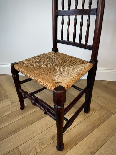 Provincial Elm Spindle Back Chair c.1860