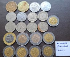 A Lot of 170 grams of coins from Algeria (1972-2017)