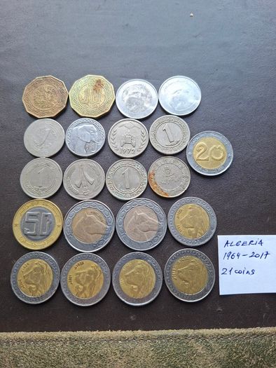 A Lot of 170 grams of coins from Algeria (1972-2017)
