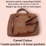 Genuine leather laptop bag - camel colour Image 2