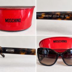 Genuine Moschino designer sunglasses with original red Moschino case.