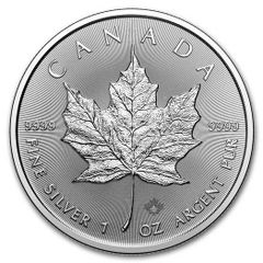 2025 Canada 5 Dollars 1 oz Silver Bullion Coin - Maple Leaf BU (In Capsule)
