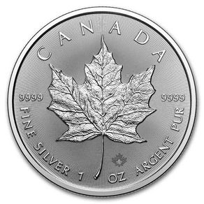 2025 Canada 5 Dollars 1 oz Silver Bullion Coin - Maple Leaf BU (In Capsule)
