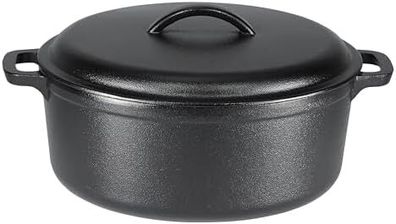 Pre-Seasoned Cast Iron Dutch Oven Large, 6.62 L