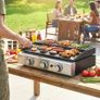 Gas Grill 7.5 kW Portable Table Grill with 3 Burners Ceramic Coating Grill Plate Warming Rack Image 7