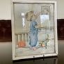 1960s Vintage Framed  Nursery Decoration Made in Italy Image 2