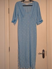 Stunning floral and sparkly midi dress from Never Fully Dressed