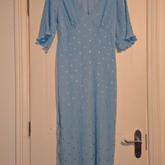 Stunning floral and sparkly midi dress from Never Fully Dressed